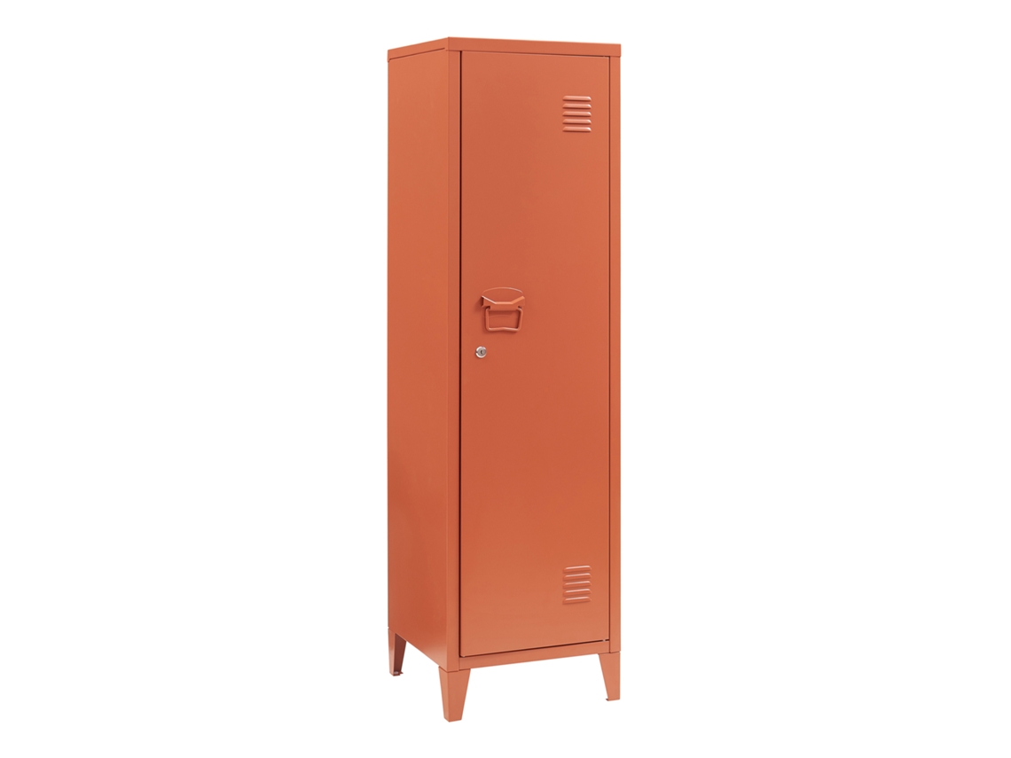 Cacifo Individual Kurikka Com 2 Prateleiras Metal 137x38x38 Cm Vermelho Tijolo [EN.CASA]