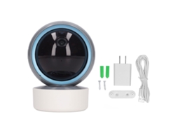 Câmara De Segurança Wifi 1080p Hd Rotatória 355° Visão Noturna Para Bebê, Mascota E Ambiente Interior Residencial