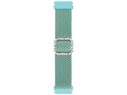 Pulseira Elástica Trançada Ajustável Universal De 20 Mm, Compatível Com Garmin Venu/ Vivoactive 3 Fivela Diamante, Verde - Grama