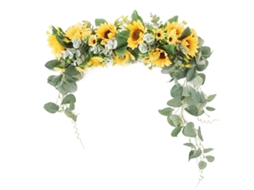 Laxiscreed Jogo Decorativo Sol Dália Floresta 45cm Para Portas E Paredes