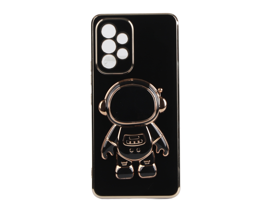 Capa de Celular Tpu Plástica com Suporte Estéreo Proteção para Samsung A53 5g Preta