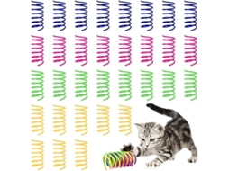 Conjunto de 32 Peças Brinquedos para Gatos com Mola, Coloridos Animais de Estimação, Ideal para Crianças, Educativo, Durável STELASPLEN