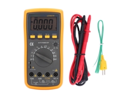 Yuru multímetro Digital Ld9807b com Luz de Fundo Sonda de Temperatura Alta Precisão Tester de Tensão Corrente Resistência Capacitância