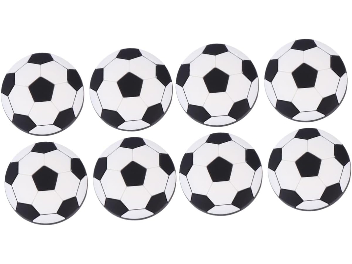 Uonlytech 8 Peças Puxador De Gaveta Em Formato Bola Futebol Borracha, Barra De Plástico Simples Para Porta Guarda Roupa