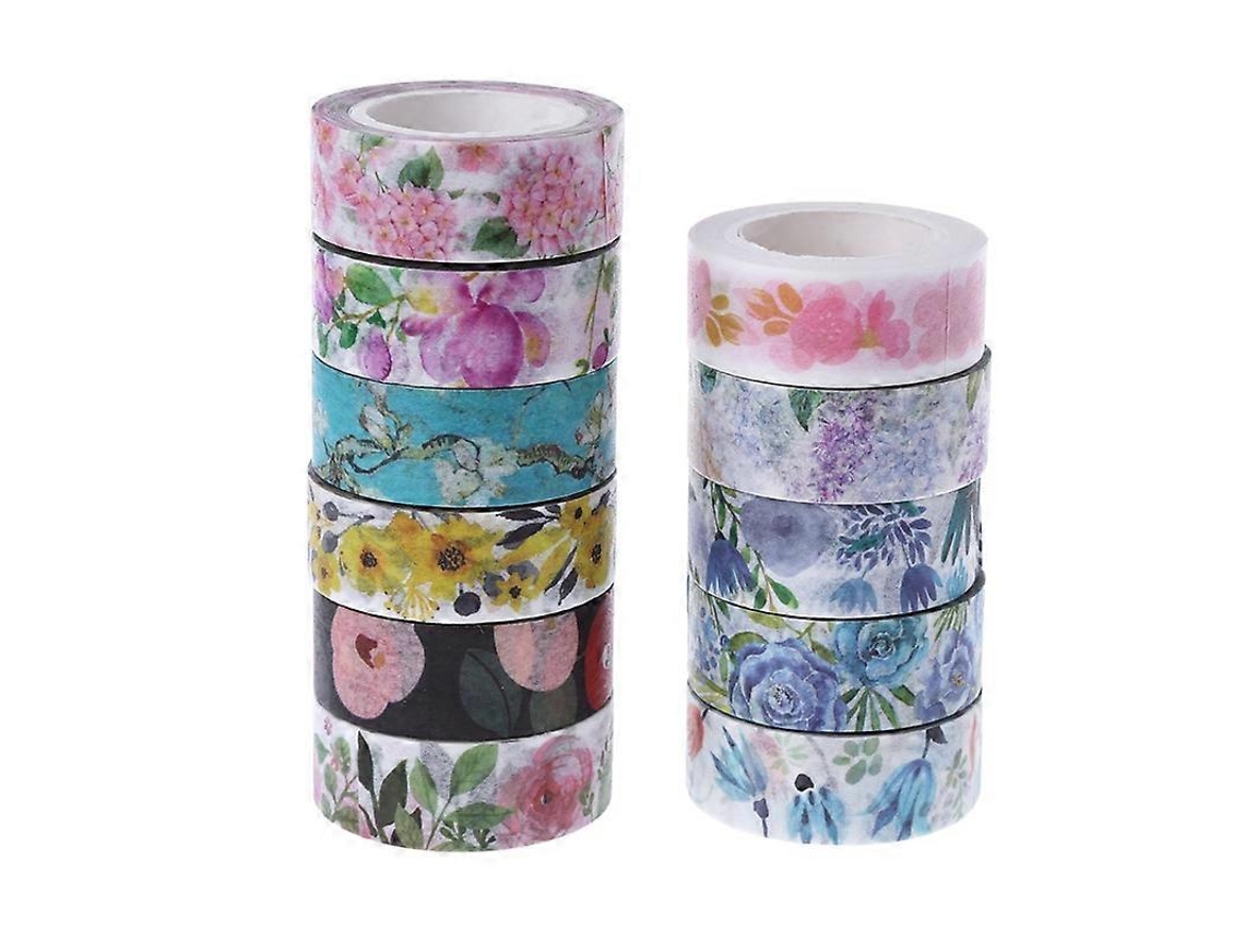 Fita adesiva washi com plantas e flores fofas, fita adesiva decorativa para scrapbooking faça você mesmo, Slowmoose