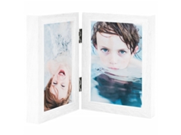 Vidaxl Moldura Com Duas Dobras 2x(13x18 Cm) Branco