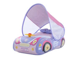 Flutuador Bebê Carro Rosa com Sombra e Buzina para Piscina