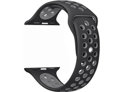 Bracelete Apple Watch 38, 40 mm WJS Silicone Preto