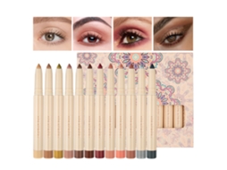 12pcs/caixa Matte Eyeshadow Creme Maquiagem Shimmer Metallic Eye Shadow Gel Smoky Make Up Cosmetic Brighten Color Shadows Ehstmind (b)