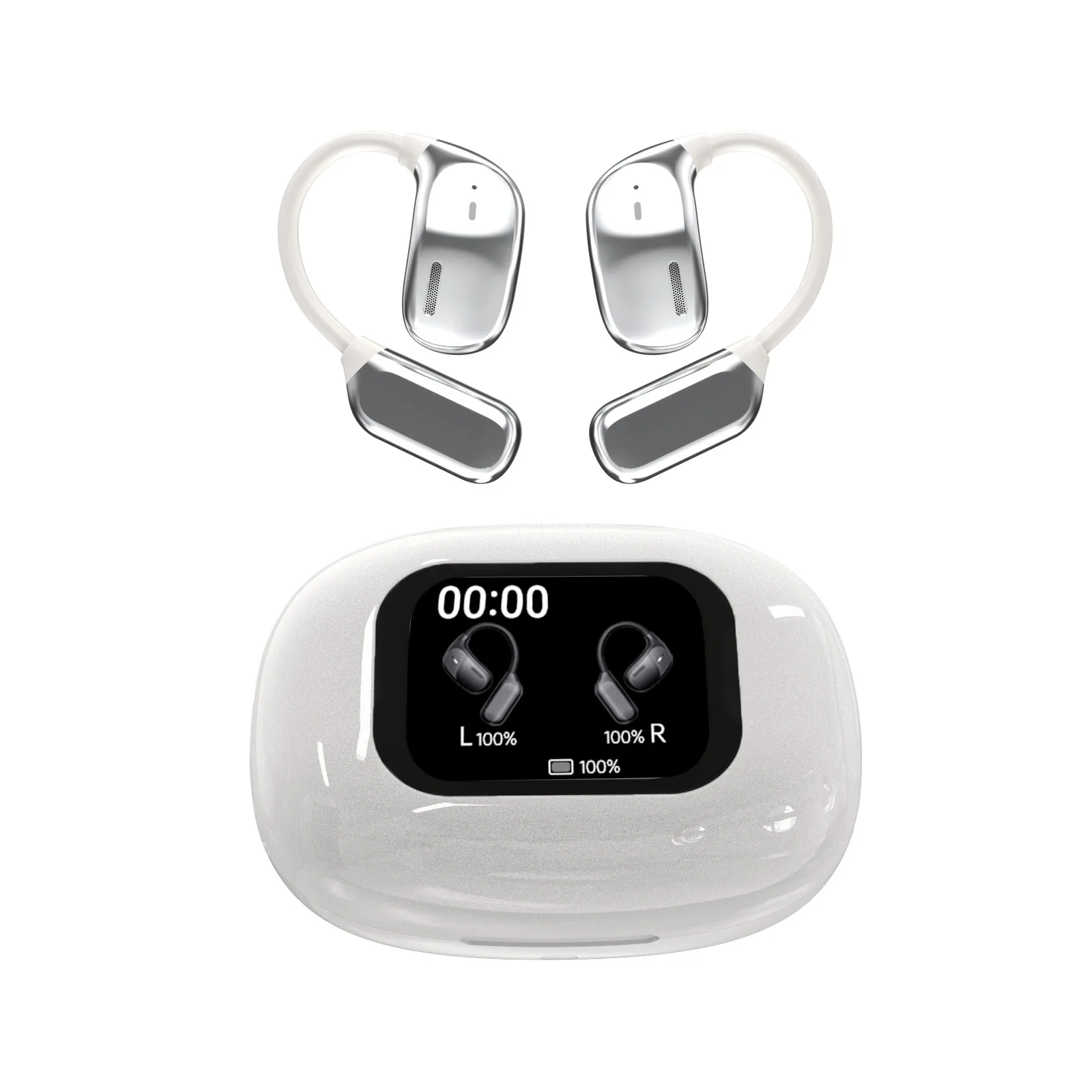 Fones De Ouvido Com Tradução Automática Em Tempo Real (brancos), Compatíveis Com 144 Idiomas, Sem Fio E Com Bluetooth 5.4.