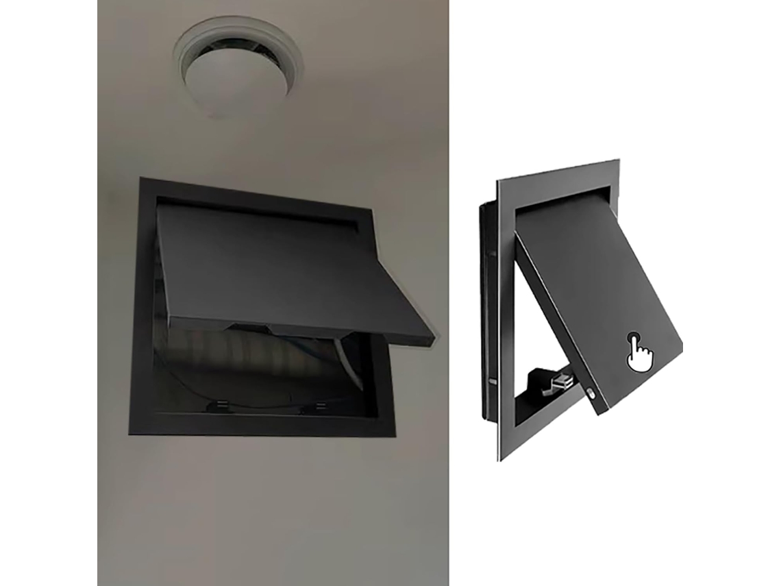 Pequena Porta De Acesso Para Válvula Corte Água, Painel De Acesso Magnético Preto Para Drywall, Tampa De Parede Para