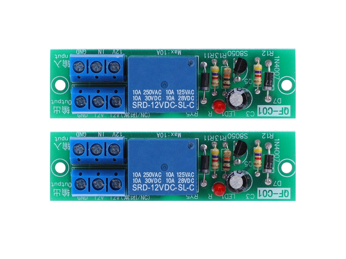 2pcs Módulo Relé Biestável Qf C01 12vdc para Modificação de Carros Interruptor Início Parada