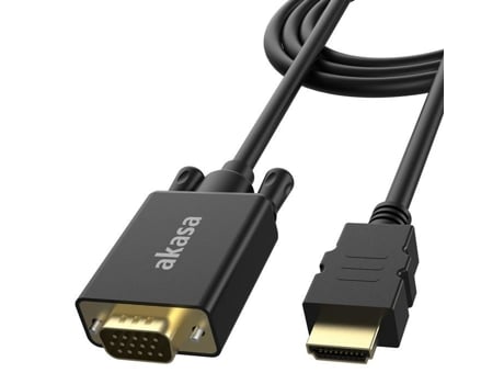 Adaptador De Cabo Hdmi Para Vga Akasa | Full Hd 1080p | Suporte