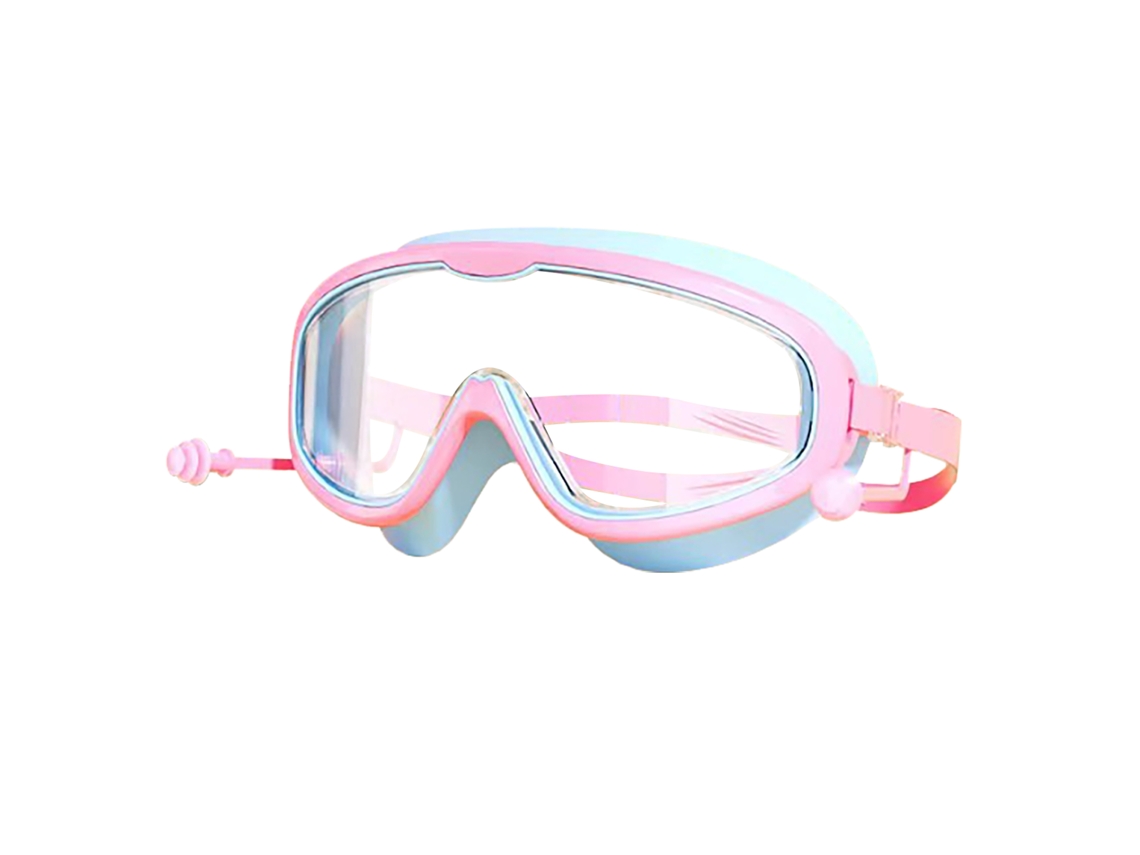 Óculos de Natação AQUAFORGE à prova d'água, armação larga, profissionais, rosa e azul