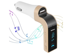Kit de Carro Bluetooth G7 YURU com Transmissor Fm Handsfree Mp3 Carregador Usb e Tela Led
