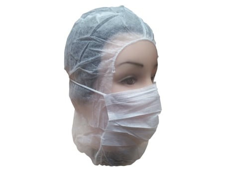 Capuz de Polipropileno Con Gorro Mascarilla Integrada Blanco 50 Unidades PROLIMAX