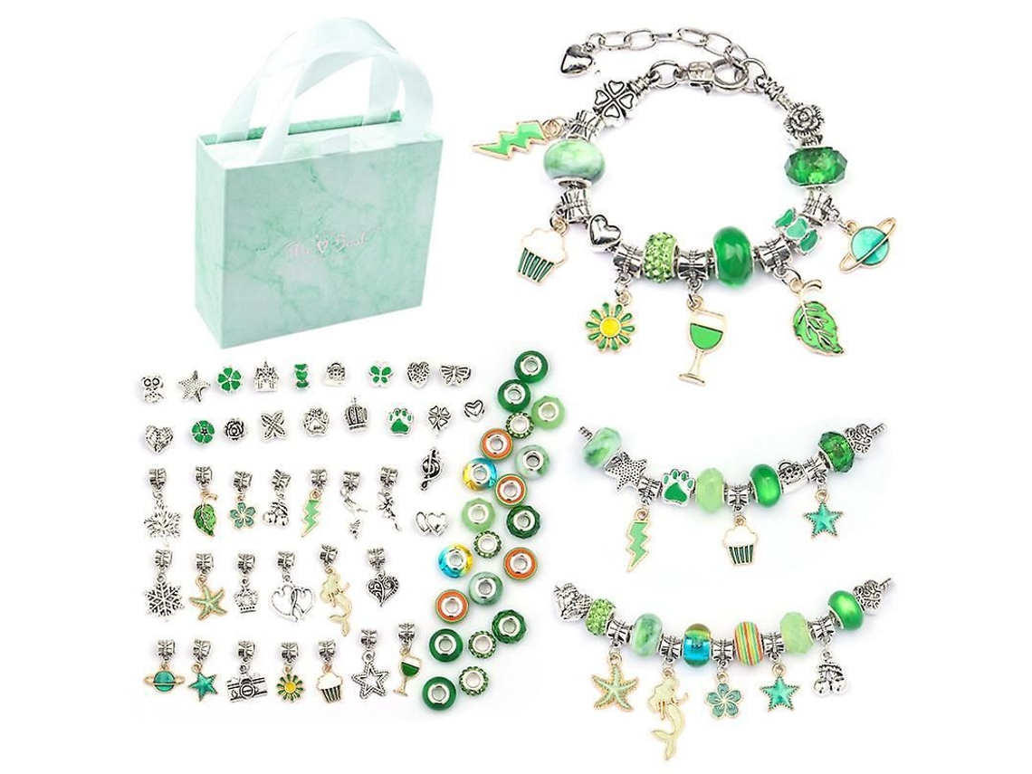 2026 kit de Pulseiras de Pérolas Diy para Crianças Conjunto de Pulseiras Coloridas Tamanho 15x15x5cm