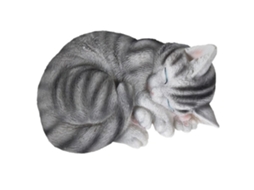 Artesanato de Resina Gato Dormindo Decoração Jardim Casa Presente