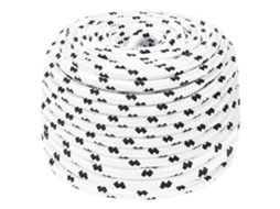 Vidaxl Corda Entrançada Para Barco 8 Mm 25 M Poliéster Branco