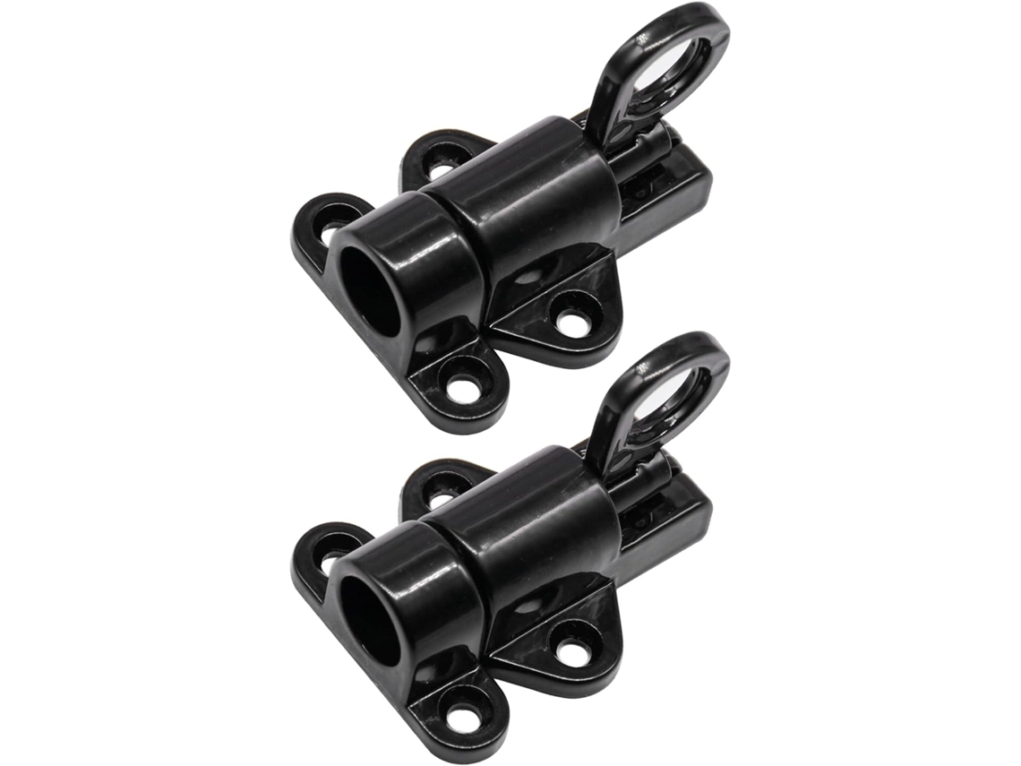Fechadura De Segurança Com Mola Em Liga Alumínio Preta, Ideal Para Janelas, Galpões, Portas, Banheiros, Quartos E