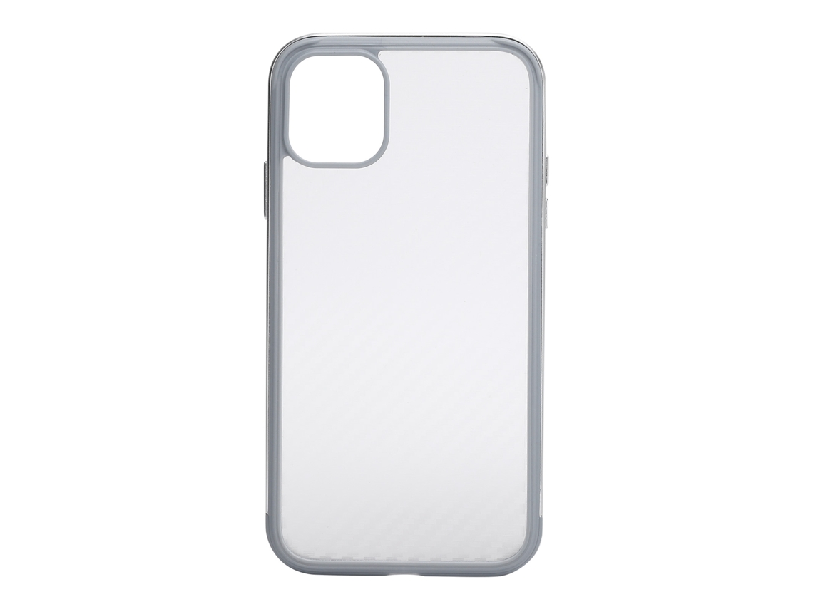 Capa De Celular Sulada Com Textura De Fibra E Moldura De Metal Para Iphone 11