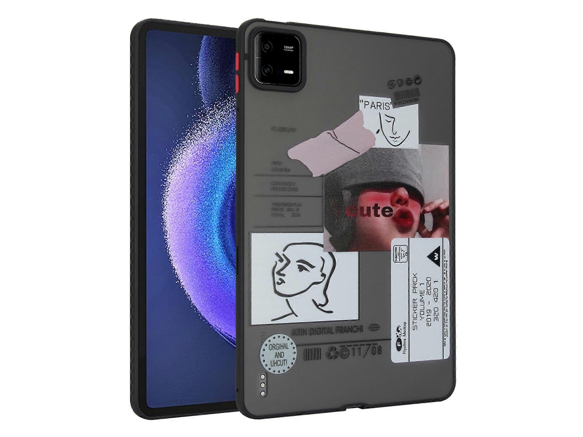 Capa para tablet Xiaomi Pad 6 Pad 6 Pro com TPU PC à prova de choque, lindo design da mulher Hengrongshen
