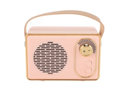 Mali caixa de Som Portátil Estilo Vintage Fofo com Som Estéreo Hifi Bt 5.3 Bateria 500mah para Mesa e Quarto