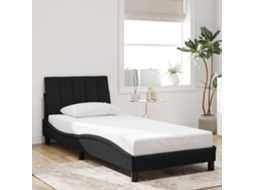 Estrutura De Cama C/ Cabeceira 90x200 Cm Veludo Preto