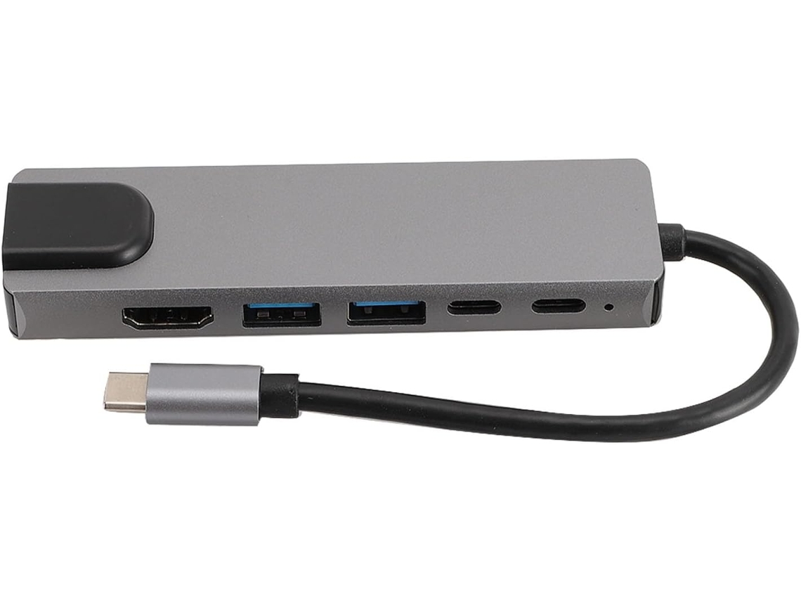 Estação De Acoplamento Para Laptop 6 Em 1, Hub Multifuncional Tipo