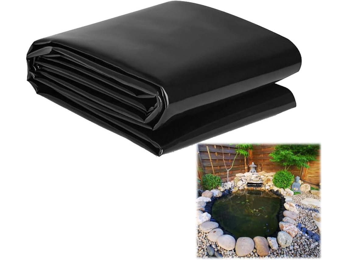 Lonas Hdpe Lagoas Flexíveis 5 Lagos Peixes Jardins Material Preto Tamanhos 3x3 7x10 13x23 20x20 29 Mil Pés GOKOCO