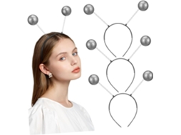 Ciieeo De 10 Tiaras Elásticas Brilhantes Com Antena Para Acessórios De Cabelo Femininos - Ideal Para Festas De Natal