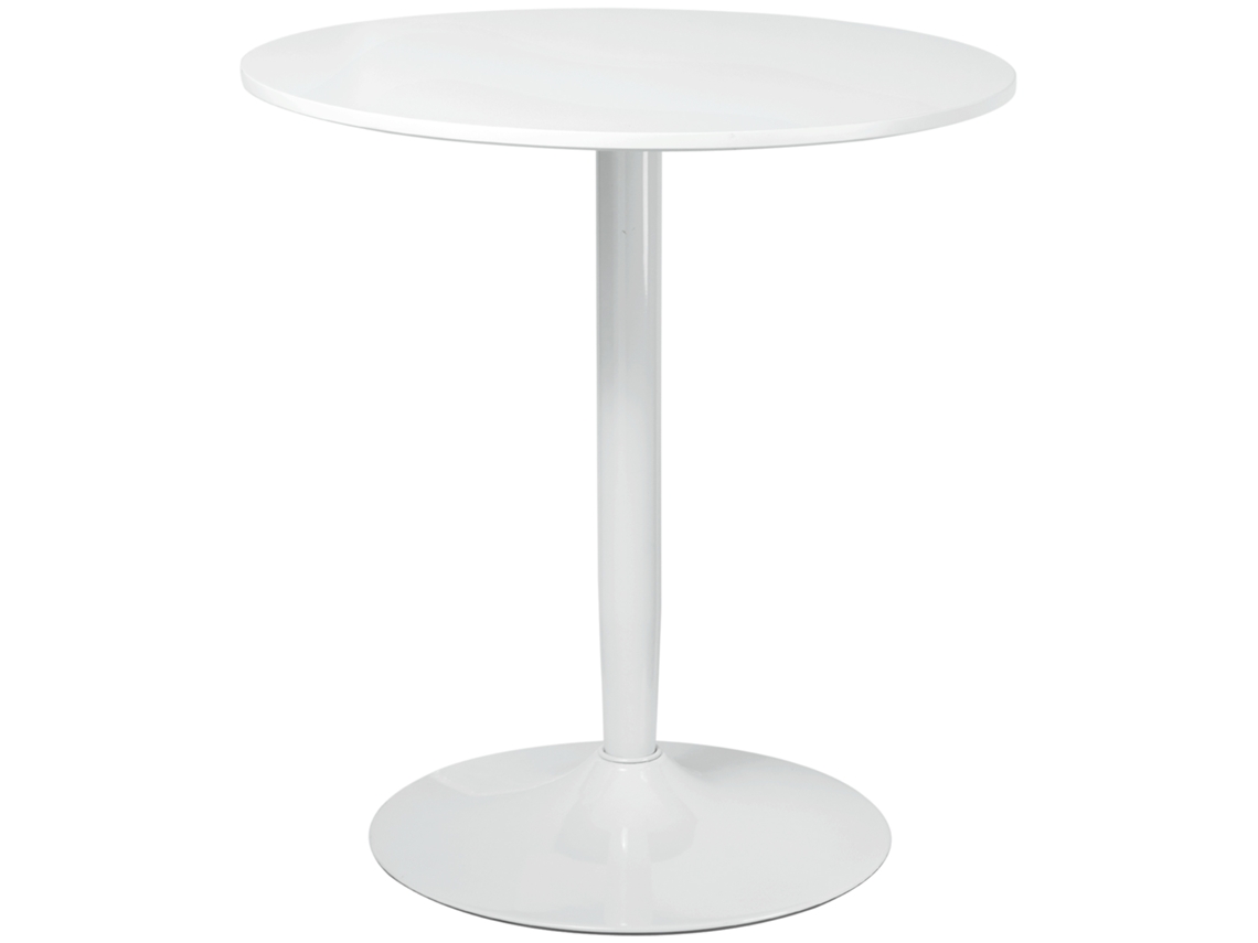 Mesa de Jantar Redonda Moderna para 2 Pessoas com Base de Coluna em Aço LYYTUNG (Ø70x75cm)