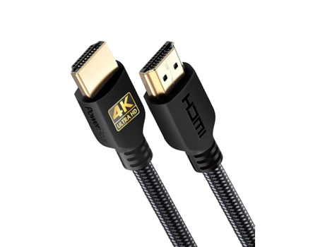 POWERBEAR Cabo HDMI 4K 2m de Alta Velocidade Trançado em Nylon e Conectores de Ouro 4K @ 60Hz Ultra HD 2K 1080P ARC e Classificado CL3 para o