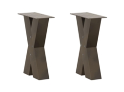Vidaxl Pés Para Mesa De Centro Em Formato De X, 2 Peças, Aço Natural, 28x(42-43) Cm, Aço