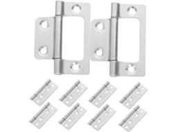 Conjunto De 10 Planas Ferro Para Portas, E À Ferrugem, Na Cor Prata.