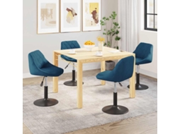 Vidaxl Cadeiras De Jantar Giratórias 4 Pcs Veludo Azul