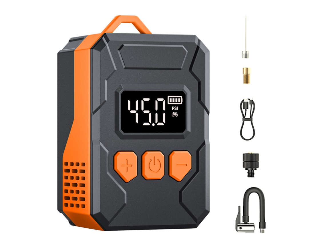 Inflador Portátil 150psi 500mah para Carros e Bicicletas