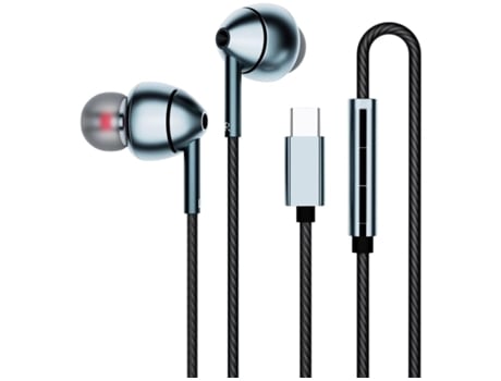  - Auriculares Usb-c Design Ergonômico Controle Facpoet Preto