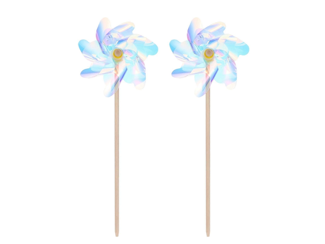 2 Cata-ventos De Madeira Decorativos Para Crianças E Festas