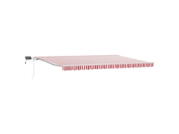 Conjunto 1 Toldo Retrátil Vidaxl Vermelho Tecido (500 × 300 Cm)