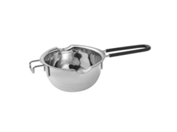Panela De Aço Inoxidável De 400ml Para Banho-maria Com Alça De Silicone Resistente Ao Calor, Ideal Para Derreter Doces, Manteiga E Queijo.