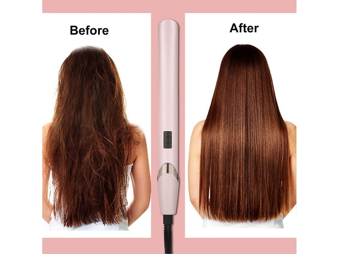 Prancha de Cabelo 2 em 1 com Temperatura Ajustável, Modelador de Cachos e Tela Lcd para Uso em Salão de Beleza e em Casa. TAISHENGDA