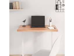 Vidaxl Tampo De Mesa 80x40x(2-4) Cm Carvalho Tratado Castanho-claro
