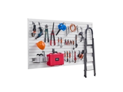 Painel De Ferramentas E Parede Lamelar Em Pvc 1225x2450mm Com Acessórios Tekmaquinas