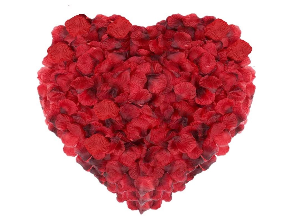 Pétalas de Rosa Vermelha Artificial Nova LINE, Seda, 1kg, 4000 peças, Decoração Romântica, Casamento, Festa