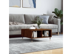 Vidaxl Mesa De Centro 60x60x30 Cm Derivados Madeira Carvalho Castanho