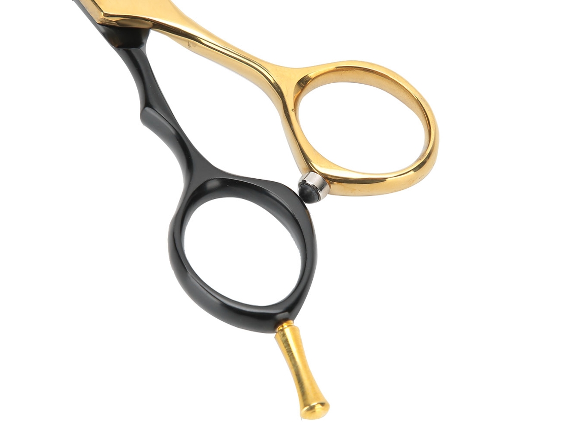 Tesouras De Cabelo (tesouras De Desbaste 5,5 Polegadas Preto E Ouro) Eoocoo