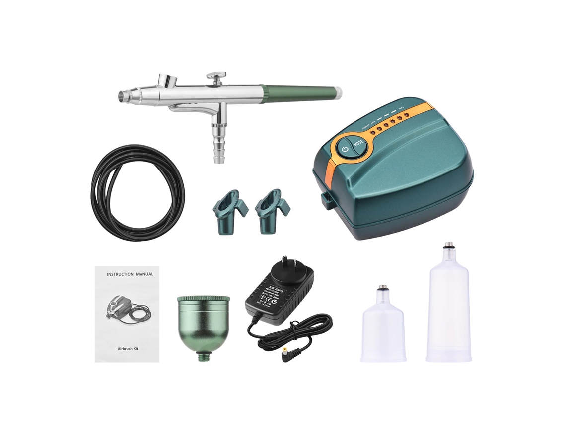 Kit De Pincel Aéreo Multifuncional Ajuste De Pressão 5 Níveis 3 Copos De Tinta