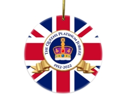 Pingente Comemorativo 70 Anos Rainha Britânica Coroa Decorativo