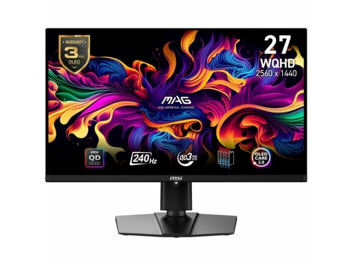 Monitor Gaming MSI MAG 271QPX (Preto - 27" - OLED - Wide Quad HD)